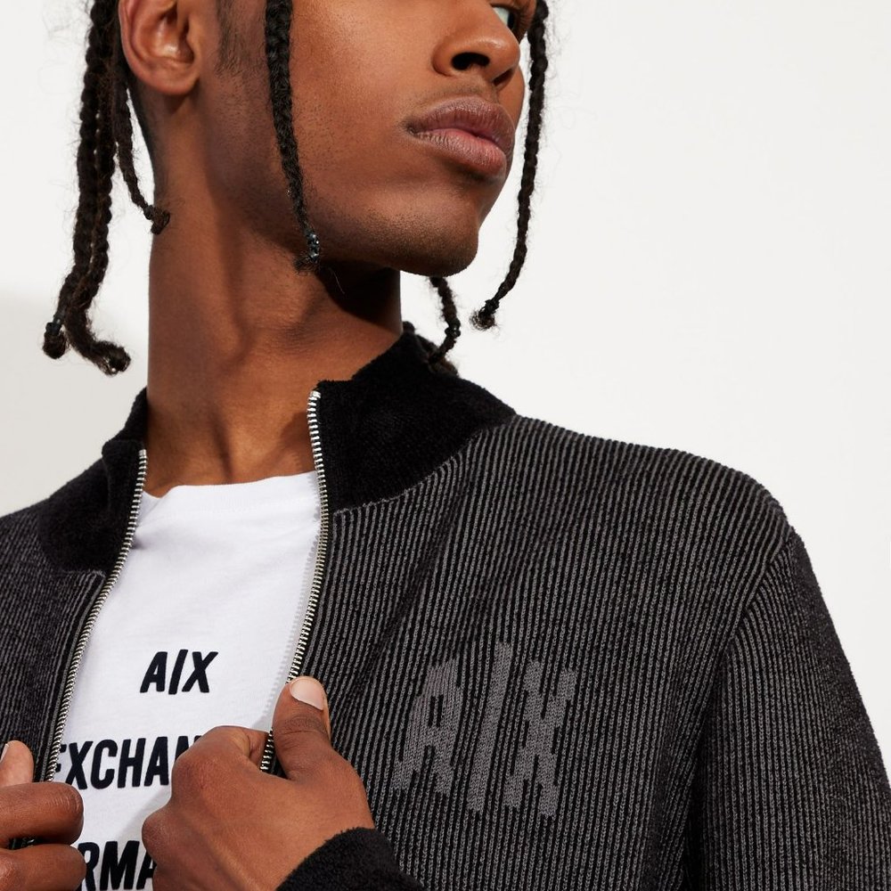 Armani Exchange COTTON VISCOSE BLEND CARDIGAN